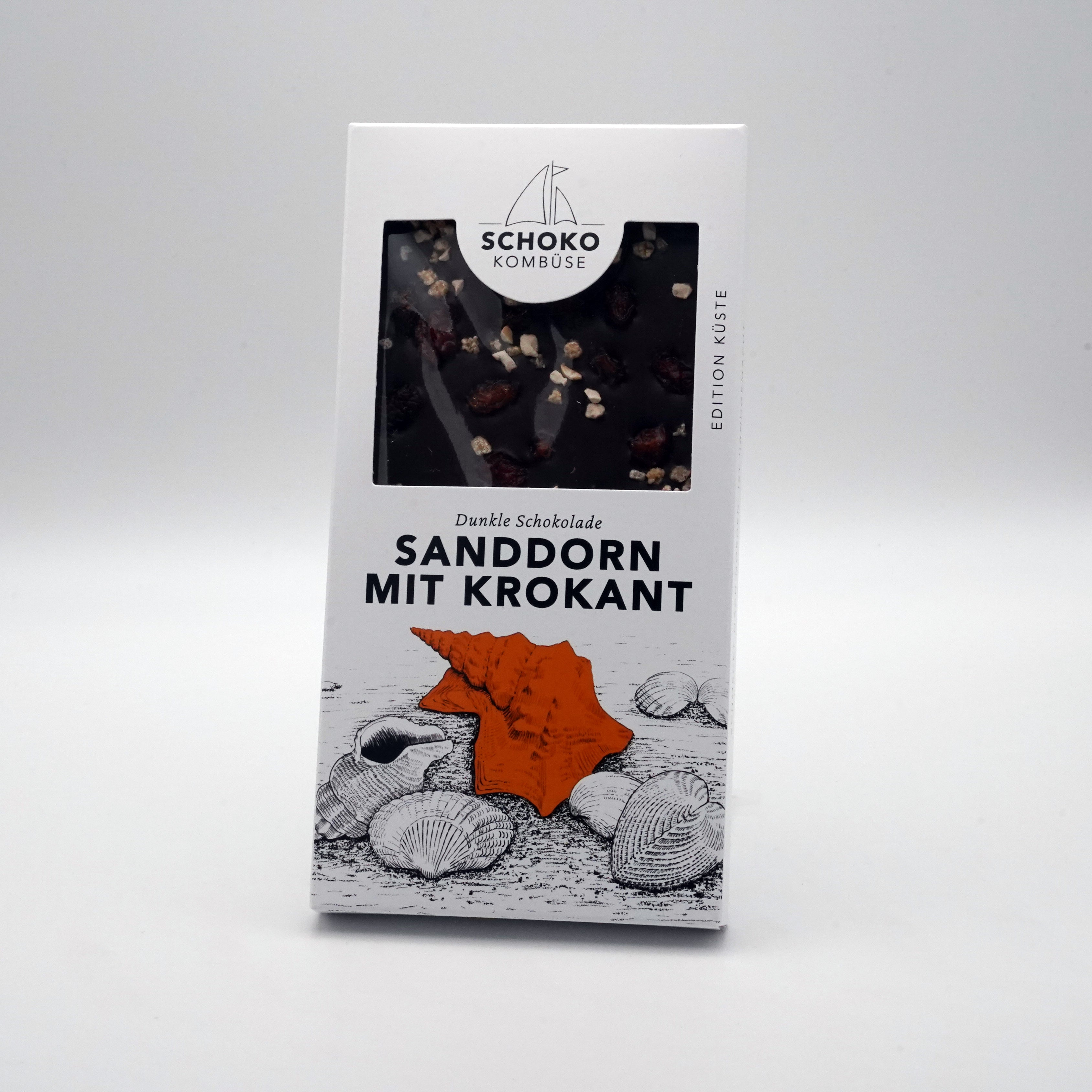 Schokolade Sanddorn mit Krokant – Schoko Kombüse Schokolade Sanddorn mit Krokant – Schoko Kombüse